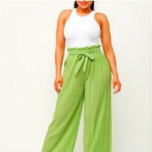 Women's Dress Pants Size L Green